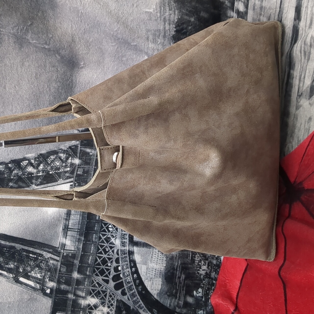 Hammitt Oliver Suede Grommet Stud Pewter/Metallic Tote Bag